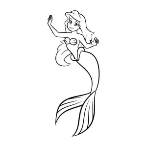 Coloriage Ariel la Petite Sirène